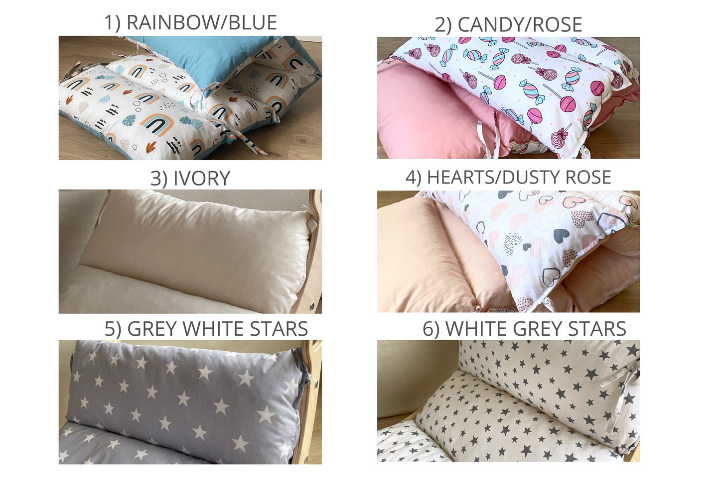 collection coussins a deux couleurs