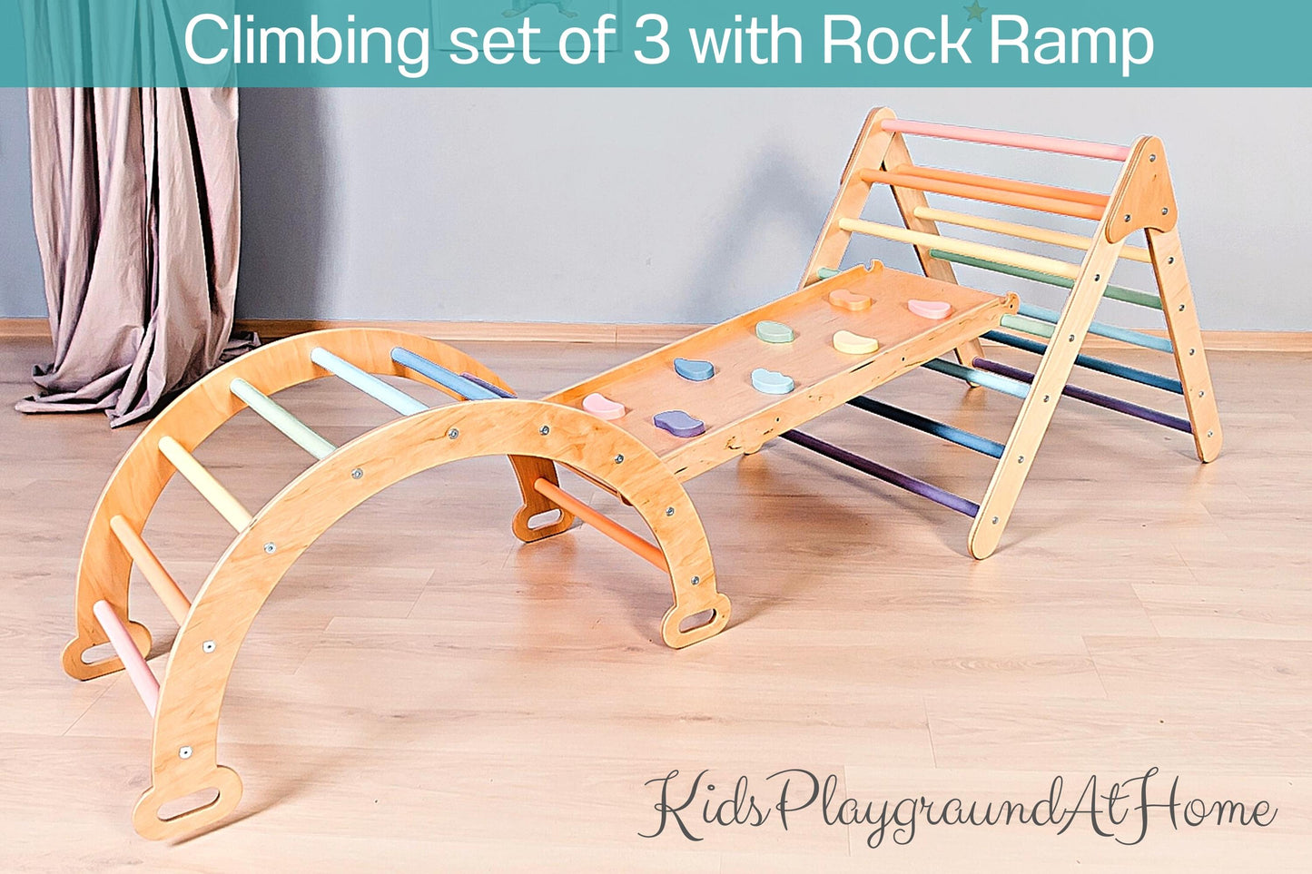 Parcours de Motricité Libre Montessori personnalisable | triangle, rampe, arche